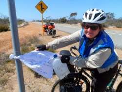  Picking up our water drop, Western Australia - Cycling Across Australia