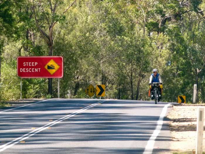 Steep ups and downs - Saphire Coast, NSW - Cycling Across Australia