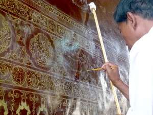 Intricate temple art - Myanmar photos