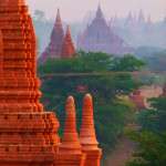 Myanmar photos - Temples at sunrise - Bagan