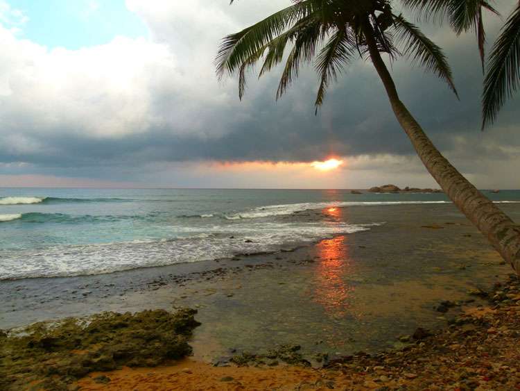 Sunset Hikkaduwa Beach