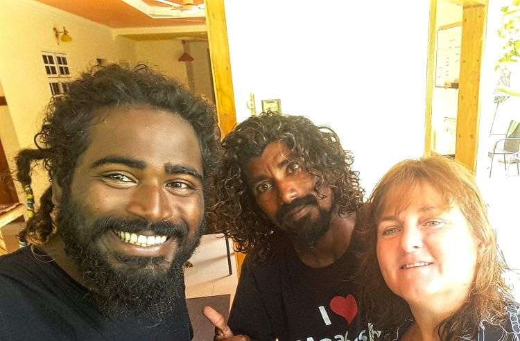 Alaka at Maafushi team
