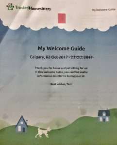 A picture of a THS welcome guide
