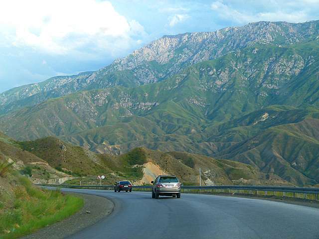 Road from Bishkek to Osh Kyrgyzstan
