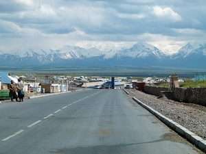Road into Sary Tash Kyrgyzstan