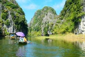 Tourist boats Tam Coc