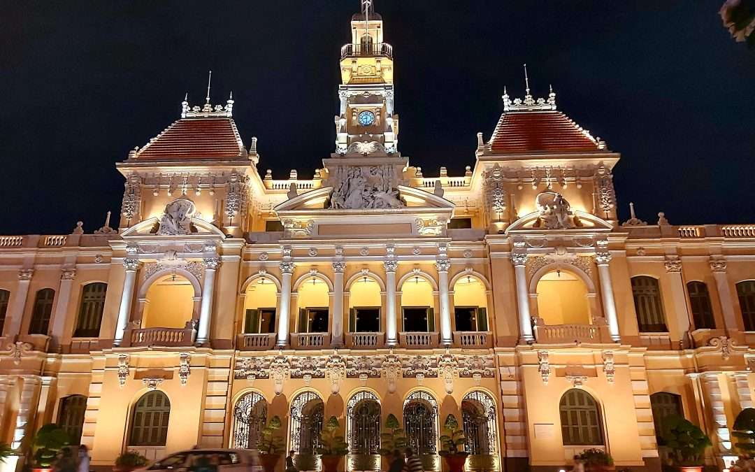 People's Committee Building at night - Ho Chi Minh city