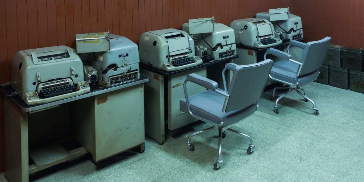 Picture of telecommunications equipment in the basement of Reunification Palace in Ho Chi Minh City.