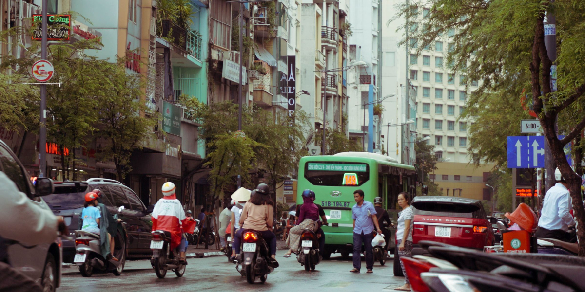 Street Scene with traffic in Ho Chi Minh City