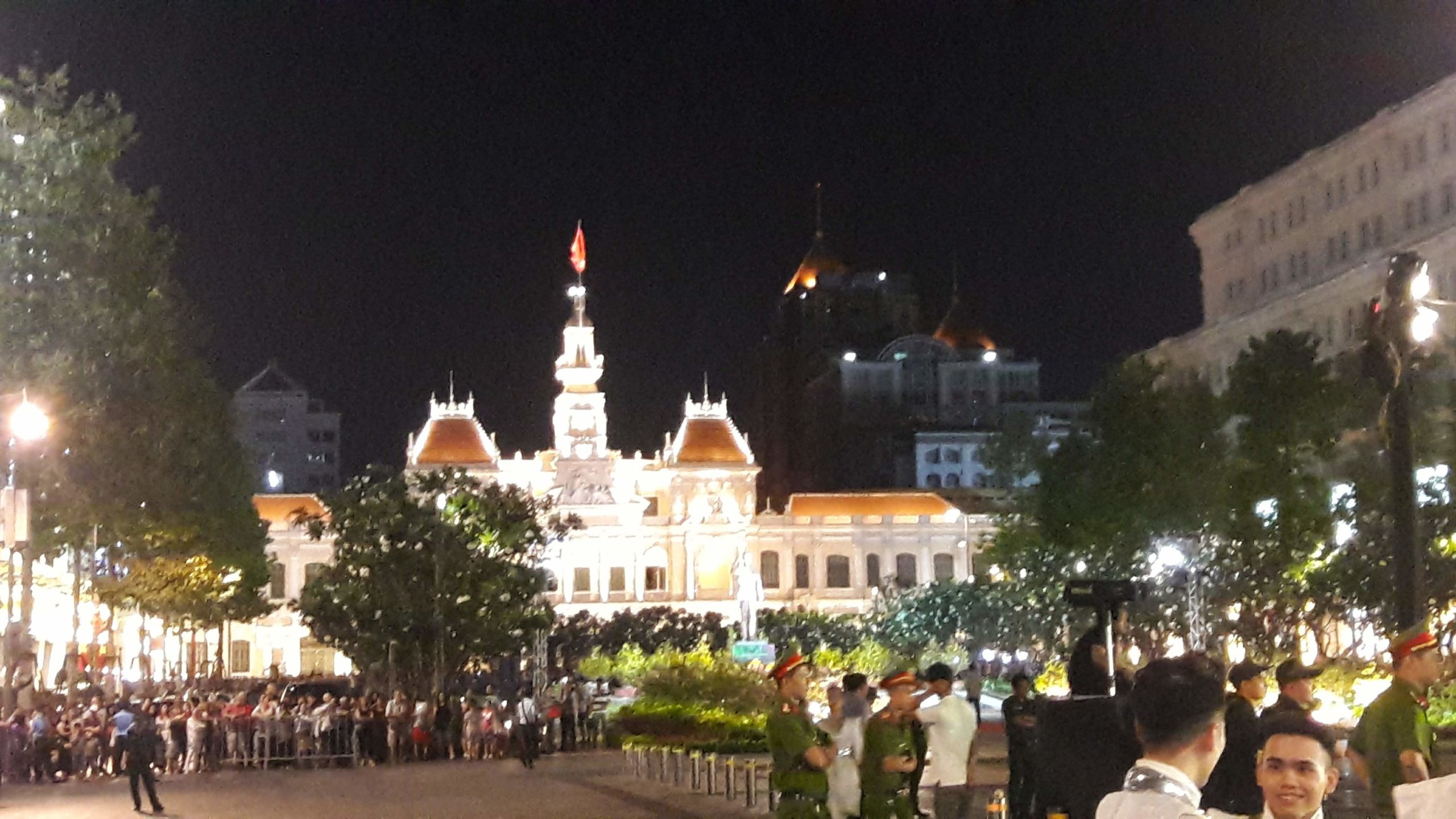 A picture of Nguyen Hue Walking street in Ho Chi Minh city by night