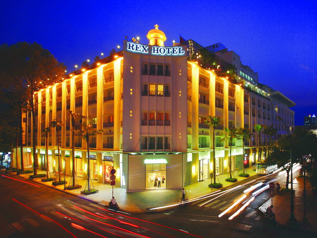 The Rex Hotel in Ho chi Minh City at night