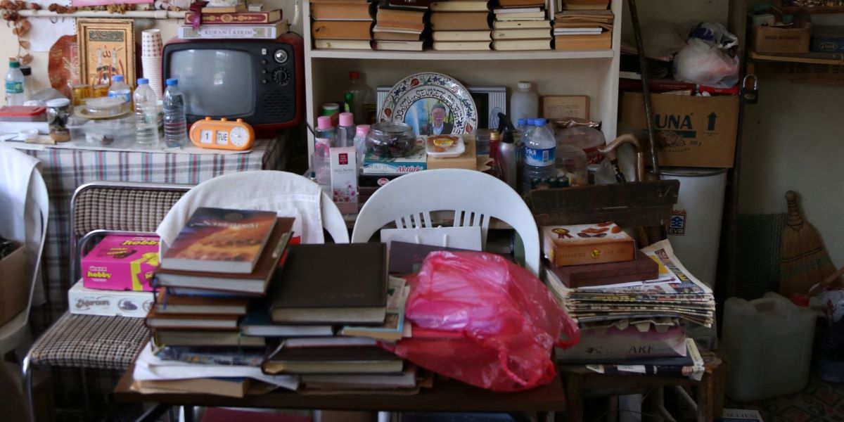 A picture of a cluttered house