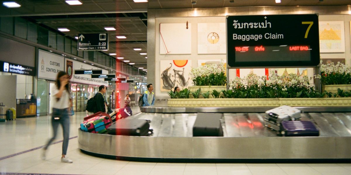 Picture of a baggage carousel at an airport