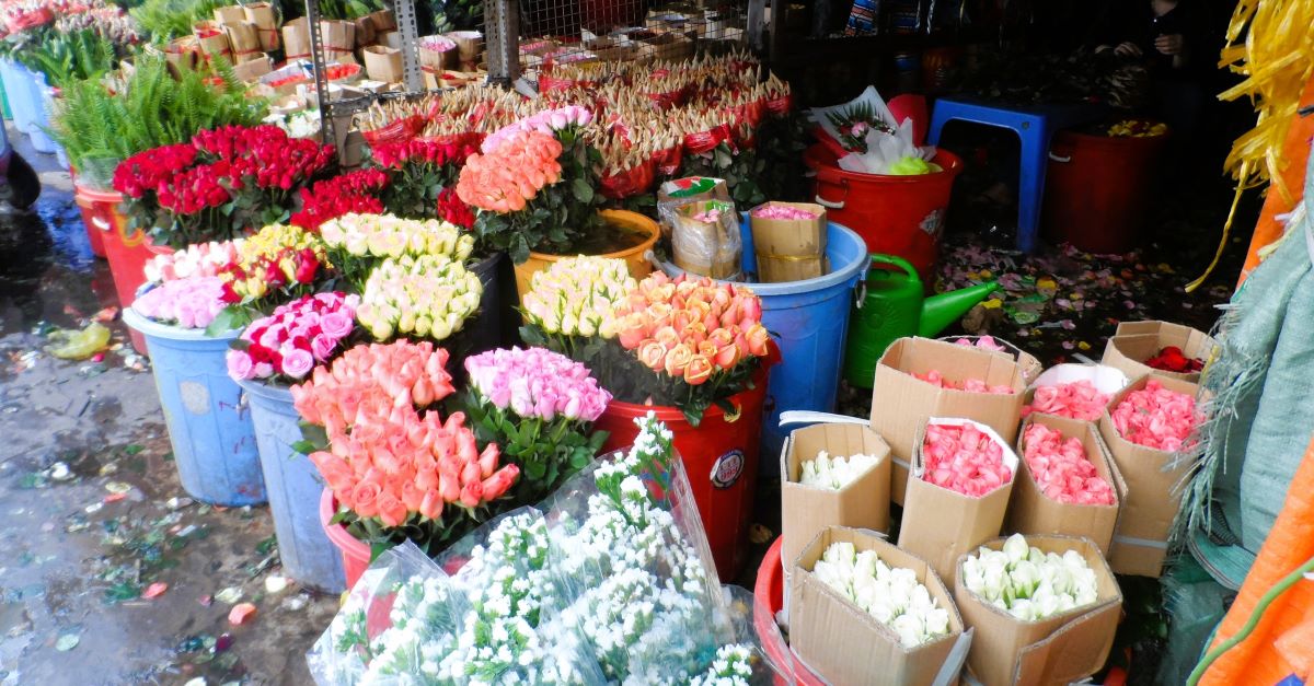 A picture of Ho Thi Ky Flower Market in Saigon
