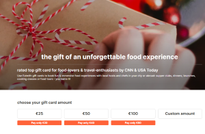 Eatwith giftcard page