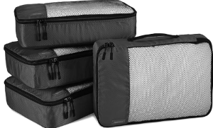 A set of 4 packing cubes from Amazon